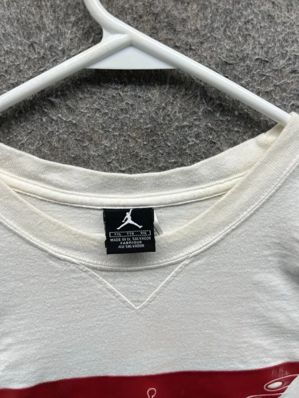 Jordan Shirt Mens 2XL White Jumpman Logo Graphic Tee Basketball Sports Crewneck